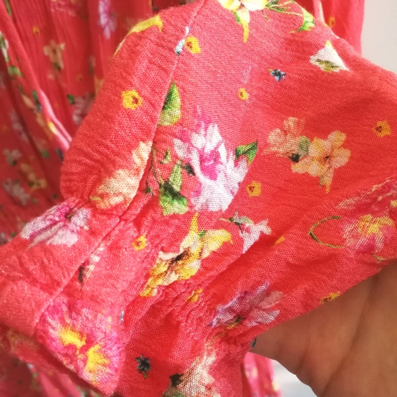 MNG orange floral romper XS - Picture 4 of 11